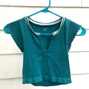 Urban Outfitters Out From Under Go For Gold Seamless Top. Teal XS/S